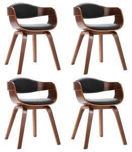 Jedálenské stoličky 4 ks ohýbané drevo a umelá koža