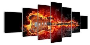 Horiace gitara - obraz (Obraz 210x100cm)