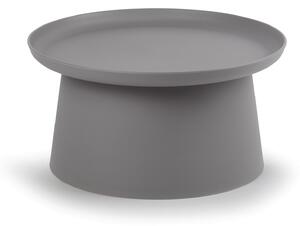 Plastový kávový stolík FUNGO, priemer 700 mm, sivý