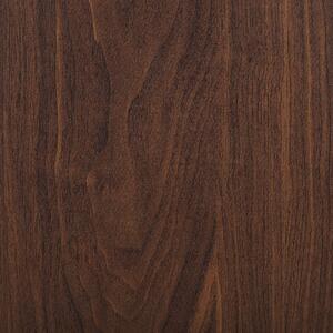 Príborník tmavá farba dreva MDF doska masív 80 x 80 x 40 cm rustikálny retro vzhľad tmavého dreva 2 posuvné dvere obývačka