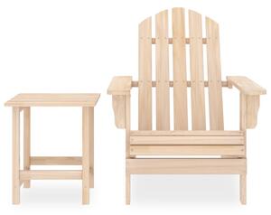 Záhradná stolička Adirondack so stolíkom jedľový masív