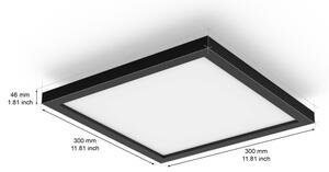 Philips - stmievateľné stropné svietidlo Hue AURELLE LED/19W/230V 30x30 cm čierne