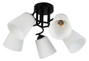 Prisadený luster PAFOS 5xE27/15W/230V čierny