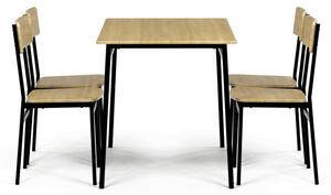 Jedálenský stôl so štyrmi stoličkami AUT-O2155 OAK