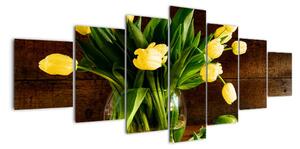 Tulipány vo váze - obraz (Obraz 210x100cm)