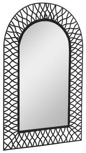 Nástenné zrkadlo oblúkové 50x80 cm čierne
