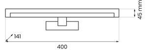 LED Kúpeľňové osvetlenie zrkadla MIRORE LED/8W/230V 40 cm IP44 lesklý chróm