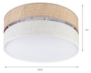 Stropné svietidlo SIRJA DOUBLE BOHO 2xE14/15W/230V priemer 35 cm béžová/krémová