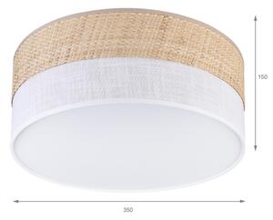 Stropné svietidlo SIRJA DOUBLE BOHO 2xE14/15W/230V priemer 35 cm béžová/biela