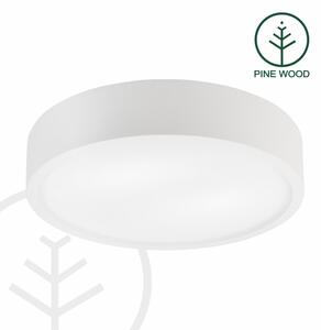 Stropné svietidlo NATURAL 3xE27/15W/230V pr. 37,5 cm borovica/biela