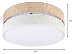 Stropné svietidlo SIRJA BOHO 2xE27/15W/230V priemer 45 cm béžová/krémová
