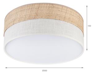 Stropné svietidlo SIRJA DOUBLE BOHO 2xE14/15W/230V, priemer 35 cm, béžové/krémové