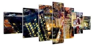 Nočné mesto, obrazy (Obraz 210x100cm)