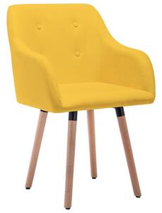 Jedálenské stoličky 2 ks, horčicovo žlté, látka