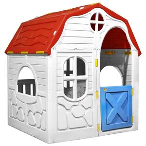 Detský skladací domček s funkčnými dverami a oknami