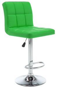 Barové stoličky 2 ks, zelené, umelá koža