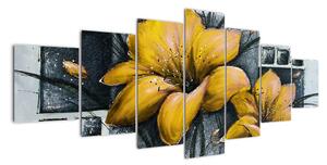 Obraz žlté kvety (Obraz 210x100cm)