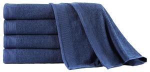 5-dielna sada kúpeľňových uterákov námornícka modrá 100x150 cm bavlnená 450 g/m2