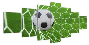 Futbalová lopta v sieti - obraz (Obraz 210x100cm)