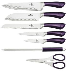 BERLINGERHAUS Sada nožov v stojane nerez 8 ks Purple Metallic Line BH-2670