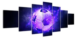 Horiace futbalová lopta - obraz (Obraz 210x100cm)