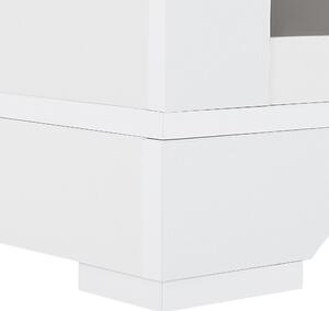 Nočný stolík biely 1 Zásuvka Minimalistická