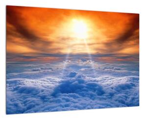 Moderný obraz - slnko nad oblaky (Obraz 60x40cm)