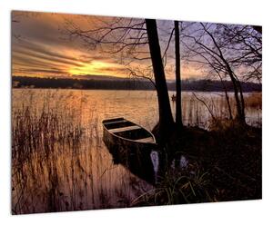 Obraz lodičky na jazere (Obraz 60x40cm)