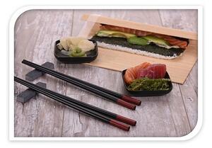 EXCELLENT Sushi set porcelán / bambus sada 7 ks čierna KO-278000190cern