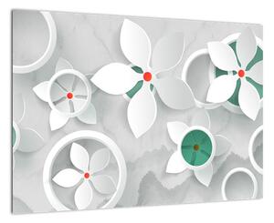 Abstraktný obraz kvetov (Obraz 60x40cm)