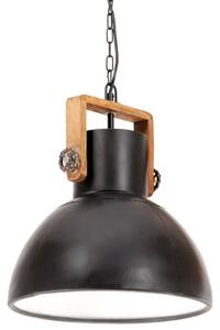 Industriálna závesná lampa 25 W, čierna, okrúhla 40 cm E27