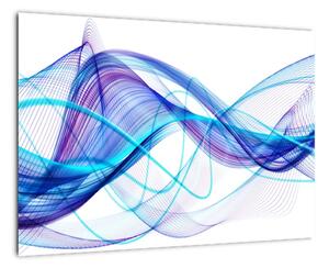 Obraz: abstraktné modrá vlna (Obraz 60x40cm)