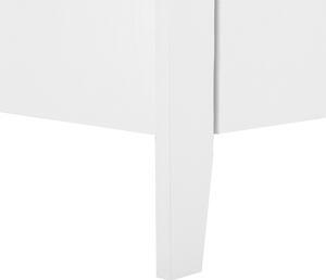 Komoda biela čierna drevotrieska zinok 75 x 80 x 40 cm minimalistický tri priestranné zásuvky veľký úložný priestor obývačka