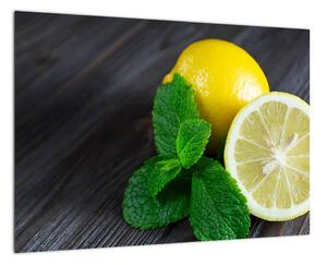 Obraz citrónu na stole (Obraz 60x40cm)