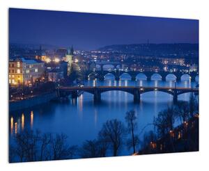 Obraz večerné Prahy (Obraz 60x40cm)