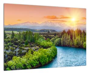 Obraz rieky pod horami (Obraz 60x40cm)