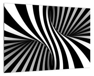 Čiernobiely abstraktný obraz (Obraz 60x40cm)