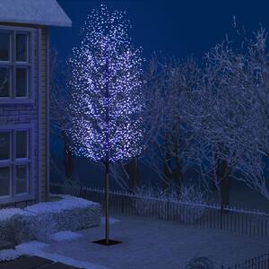 Vianočný stromček 2000 LED modré biele svetlo kvety čerešne 500 cm