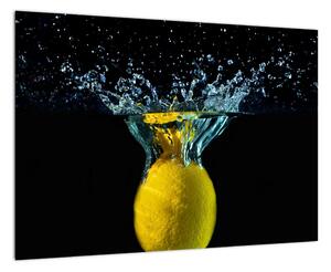 Obraz citrónu vo vode (Obraz 60x40cm)