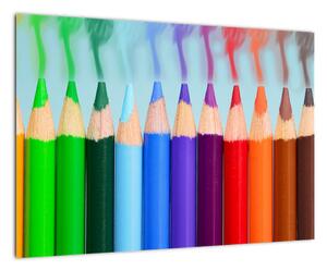 Obraz farebných pasteliek (Obraz 60x40cm)