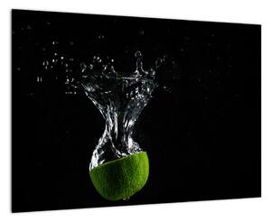 Obraz limetka vo vode (Obraz 60x40cm)