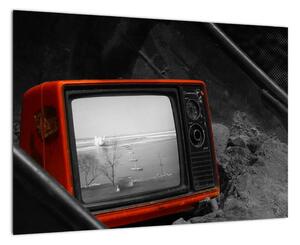 Obraz červené televízie (Obraz 60x40cm)