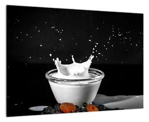 Obraz misky s mliekom (Obraz 60x40cm)