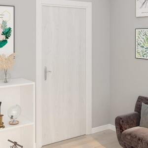 Samolepiace tapety na dvere 4 ks, biele drevo 210x90 cm, PVC