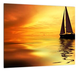 Obraz plachetnica na mori (Obraz 30x30cm)