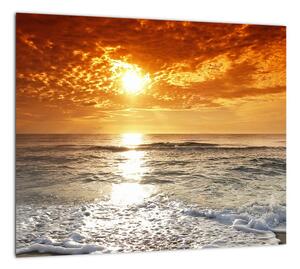 Obraz piesočného pobrežia pri západe slnka (Obraz 30x30cm)