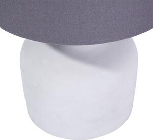 Stolná lampa s betónovou základňou, látkové tienidlo, šedá, dlhý kábel s vypínačom Moderný minimalistický vzhľad