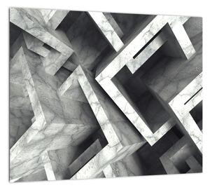 Abstraktný čiernobiely obraz (Obraz 30x30cm)