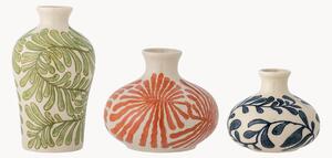 Ručne maľované kameninové vázy Fauni, V 16 cm, 3 ks