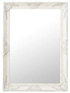 Nástenné zrkadlo v barokovom štýle 60x80 cm biele